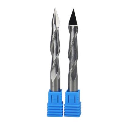 China Endmills Woodworking CNC Milling Machine Carbide Milling Cutter For CNC Machine Spiral Headed Double Edge Spiral Milling Cutter for sale