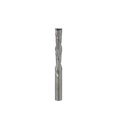 China Machining CNC Engraving Bits Milling Left Handed Blades Double Spiral Flute Bit Down Cut Carbbide Endmill Cutter for sale