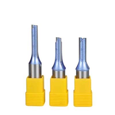 China PCD CARBIDE Carbide End Mill For Cutting Wood Double Edge Flute Milling Cutter Tungsten Steel Straight Double Edge Cutter for sale