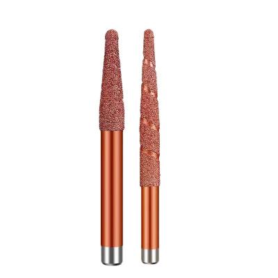 China High Abrasion Resistance Stone Carving Tool Diamond Vacuum Granite OR Granite Welding Marble Cutting Bit Bit Conical Stone Leveler Bit Relief Cutter for sale