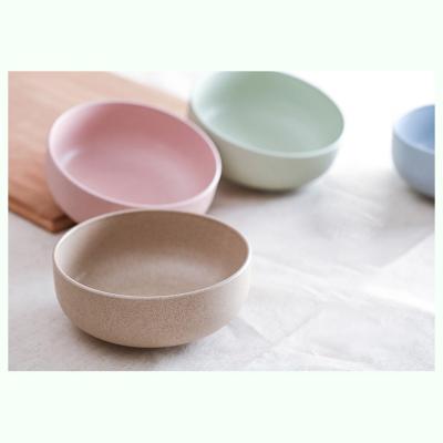 China Hot Selling High Quality Wheat Salad Biodegradable Straw Dinner Food Serving Rice Bowls for sale