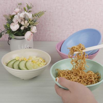 China Disposable Biodegradable Unbreakable Safe Unbreakable Salad Soup Noodles Microwave Plastic Tableware Bowl for sale