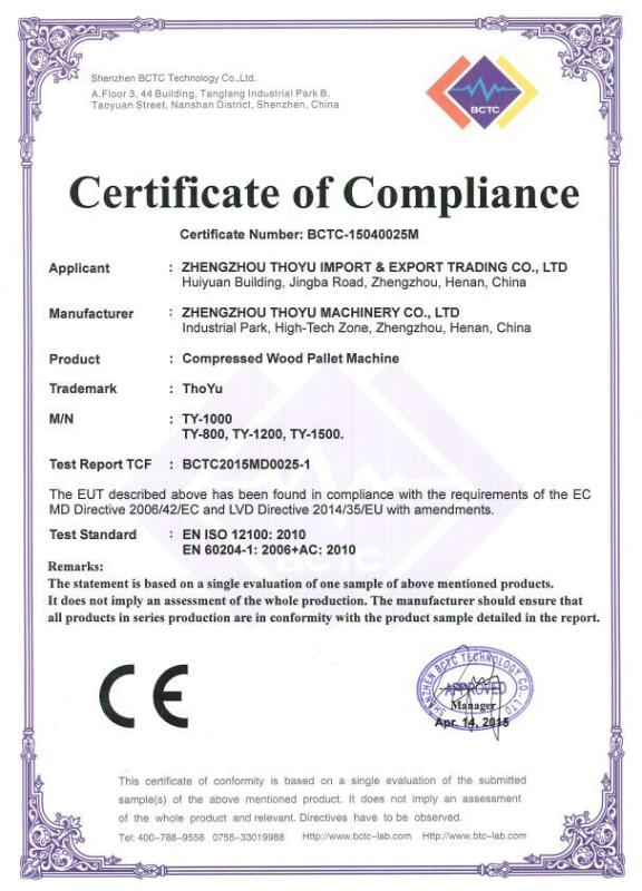 CE - Zhengzhou Thoyu Import & Export Trading Co., Ltd.