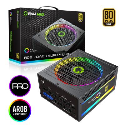 China GAMEMAX-RGB PRO Desktop Power Supply 1050W 80+ Gold Fully Modular For Rtx GPU Cards, Supported For Intel Gen12 CPUs for sale