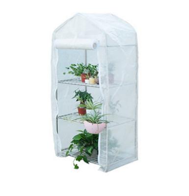 China Easily Assembled Garden Greenhouse PVC 3 Tier Mini Flooring Outdoor Greenhouse With Plastic Cover For Sale for sale