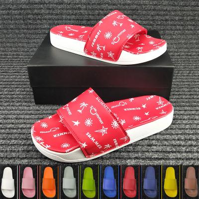 China New Tech Low Moq Shoe Slipper SHOCK ABSORBING Custom Logo Rubber Surround Embossed Slide Slipper Shoes Customized For Men And Women for sale