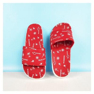 China CUSHIONING PVC Slides Sandals Print Logo Custom Slippers Material Slide Sandal Rubber Custom Shoes For Men Customized PVC Slides Sandals for sale