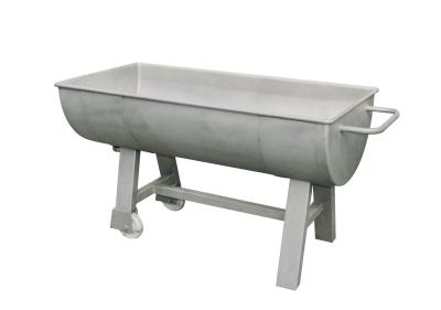 China CE Standards Stainless Steel Buggy Groove Tank Mold 600 Liter For Meat Massage for sale