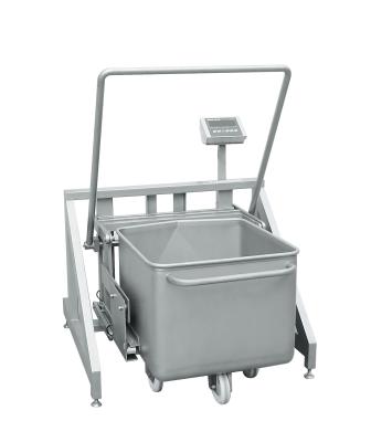 China 0.1kW Power Stainless Steel Buggy 120KG Weight Meat Cart Weighing System for sale