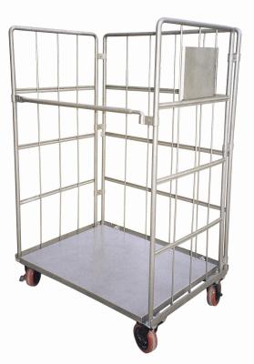 China Single / Double Box Stainless Steel Kitchen Trolley , Metal Trolley With Wheels for sale