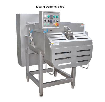 China 750 L Volume Industrial Meat Mixer 4.4Kw / 5.6Kw Power 500Kg / Cycle Capacity for sale