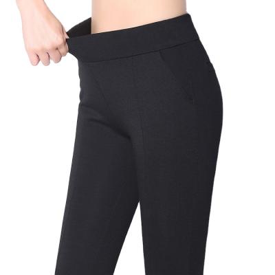 China 2022 Hot Sale Women's Breathable Long Pants Soft Slim High Waist Yoga Pants Pockets Wide-legged Ladies To Flare Pants for sale