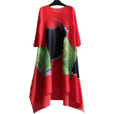 China New Style Long Sleeve Shawl Long Skirt Patchwork High Quality Casual Style Anti-wrinkle Long Skirt Fashion Skirt for sale