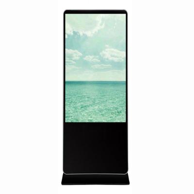 China 43 inch indoor infrared touch screen cycle advertising display floor stand kiosk with 4mm tempered glass for sale