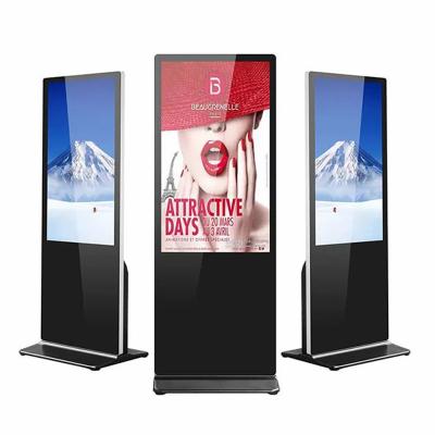 China Indoor Portable Digital Signage 65 55 Inch Indoor Android LCD Information Advertising Display Touch Screen Kiosk Player for sale