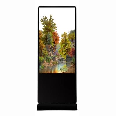 China 55Inch Indoor Digital Signage Interactive Kiosk Touch Show Vertical LCD Advertising Touch Screen LCD Panel Stand Advertising Display for sale