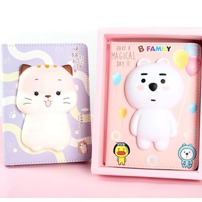 China Environmental Squishy Toy 5+ Sticker PU Squeeze Squeezing Bear Cartoon Plaster Phone Shell Soft Outer Release Pressure for sale