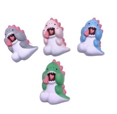 China Environmental Squishy Toy 5+ Sticker PU Squeeze Squeezing Cartoon Plaster Phone Shell Dinosaur Soft Outer Release Pressure for sale