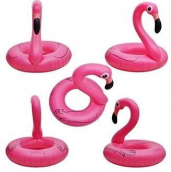 China Eco-Friendly Cute Small Size Flamingo Squishy Ring Bath Toy for sale