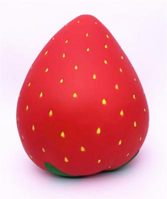 China 5+ Item Eco-Friendly Huge Squishy Giant Fruit Strawberry Soft Slow Rising PU Squishy Toys Soothe Toy PU Stress for sale