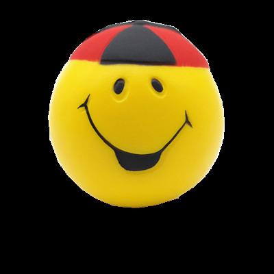 China Cute China Stress Relieve Toy Custom LOGO Smile Face Stress Ball For Kids PU Embossing Stress Toy Ball for sale