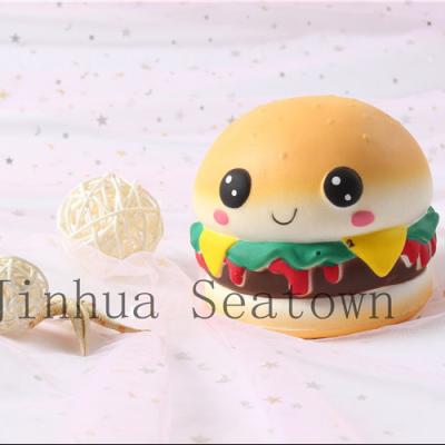 China Soft Slow Rising Expandable Estres Bola Squishy Bounce Toy Squishy Toy Stress Juguete Gift Big Hamburger Stress Ball Promotional Eco-Friendly Cup for sale