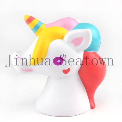 China PU Foam New Slow Rising Slow Rising Soft Expandable Gift Customized Eco-friendly Unicorn Gorgeous Magic Foam Squishy Toy Promotion Toy Unicorn for sale