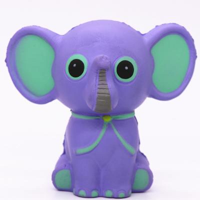 China PU Foam Eco-Friendly Kawaii Squishy Elephant Soft PU Foam Toy Juguete La de los Tress Slow Rising PU Squishy Toy Soothe Toy for sale