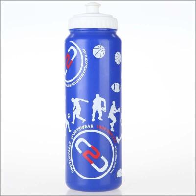 China Sustainable LDPE 1000ml Logo Pattern Outdoor Sports Material Customized Water Bottle for sale