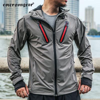 China Emersongear QUICK DRY Fashion Streetwear Jacket Lightweight Wind Breaker Waterproof Sport Running Custom Men Anorak With Logo for sale