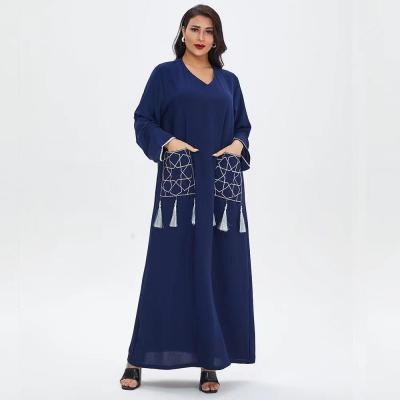 China Muslim women's Middle East clothing dress Dubai dress summer leisure long dress M-2XL M-2XL for sale