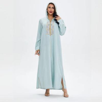 China Abaya For Women Dubai Muslim Fashion Embroidered Long Robe Islamic Dress M-2XL M-2XL for sale