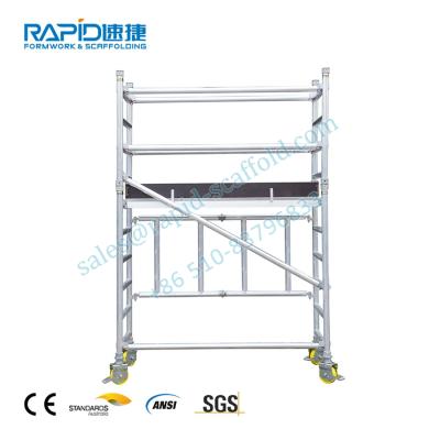 China Contemporary Tower Scaffolding Aluminum Scaffolding Frame For Construction Aluminum Scaffolding for sale