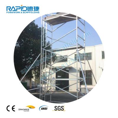 China Contemporary Scaffolding Aluminum Mobile Tower With Wheels Aluminum Scaffolding Set Aluminum Scaffolding Tower Ladder for sale