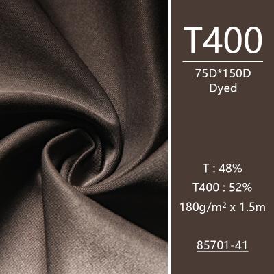 China Free Sample Jacket Fdy Polyester Yarn Filament Anti-Pill 80S 100GSM Twill T400 Cotton-like Fabric Abrasion-Resistant for sale