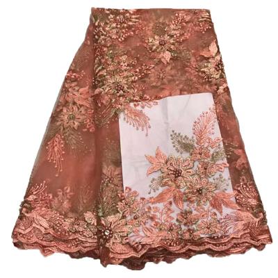 China Viable Hot Selling Nigerian Tulle Lace Fabric African Lace Fabric for sale