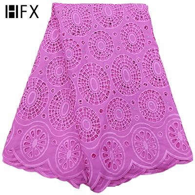 China HFX 2019 Viable Swiss Voile Lace In Switzerland With Stones Cotton African Swiss Voile For Dress Party for sale