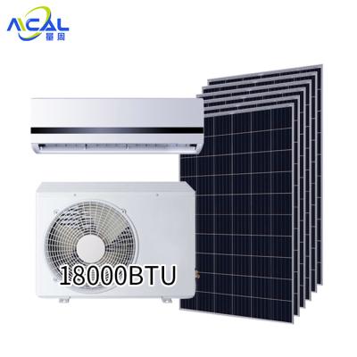 China Household AC DC Off Grid Hybrid Solar Air Conditioner 18000btu for sale