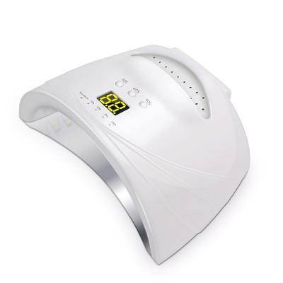 China ABS+stainless steel 48W cordless nail dryer LED UV nail lamp with 30s/60s/90s timer bottom LCD display for sale