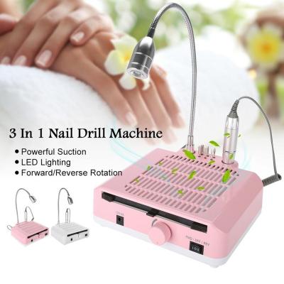 China New Multifunctional Stainless Steel Lighting, Vacuum Cleaner, Polishing Triad in Nail Dust Collector for Professional Nail Salon for sale