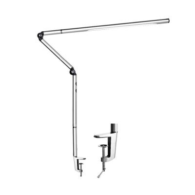 China Foldable Swing Arm Desk Lam Dimmable LED Table Light Eye-Care Lamp with Clamp 3 Level Dimmer Modes for Desk 5500-6000K HS-01 for sale