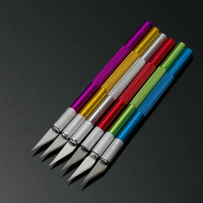 China Best Selling Stainless Steel Nail Accessory Stainless Steel 6 Colors Nail Art Knife For Finger Nail Acrylic Art for sale