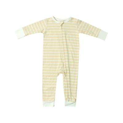 China Eco-Friendly Washable Breathable Custom Printing 95% Organic Bamboo Spandex Substantial 5% 2 Way Zipper Baby Clothes Pajamas Newborn Baby Rompers for sale