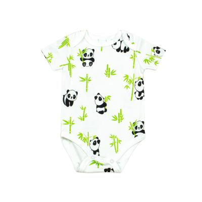 China Substantial Eco-friendly Washable Breathable Custom Printing Organic Bamboo Pajamas Instant Newborn Baby Clothes Baby Short Sleeve Romper for sale