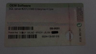 China Genuine Coa Sticker Windows Server 2012 4 Core Product Keys for sale