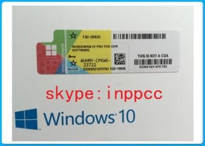 China Windows 10 Pro Professional COA Licence Sticker 32 64bit OS Win10 Key for sale