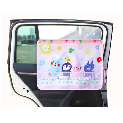 China Various Patterns Cute / Cartoon Kids Universal Side Window Cartoon Car Sun Shade Curtain for sale