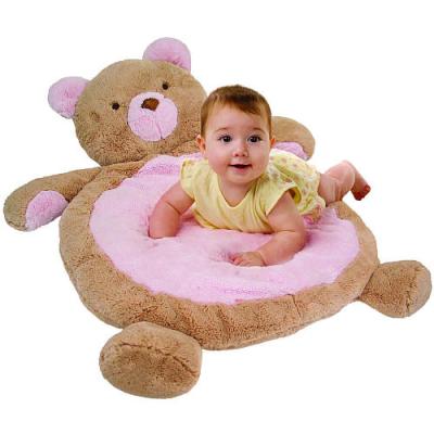 China Toy Wholesale Soft Cotton Round Baby Rug Animal Play Mat Soft Crawling Play Mats for sale