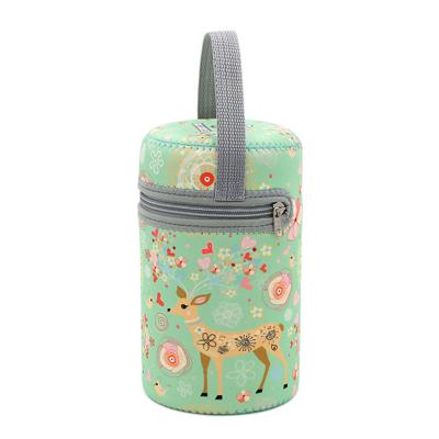 China Wholesale Custom Baby Bottle Tote Zipper Neoprene Milk Bottles Cover Pouch Insulated Baby Bottle Cooler Bag for sale