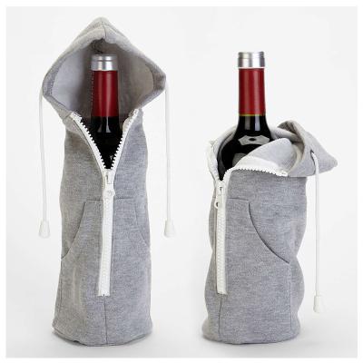 China Custom Promotional Gift Wine Bottle Hoodie Thermal Sweatshirt Cover for sale